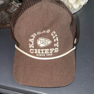 NFL Kansas City Chiefs Brown Trucker Hat with Cream Accent